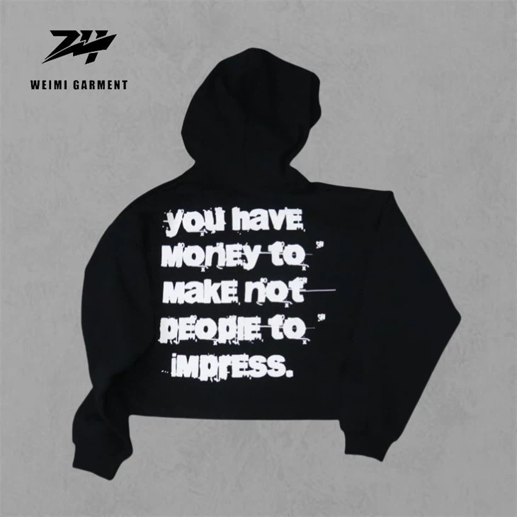 French Terry Unisex Oversized Cropped Hoodies