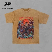 Gewaschenes T-Shirt mit DTG-Druck